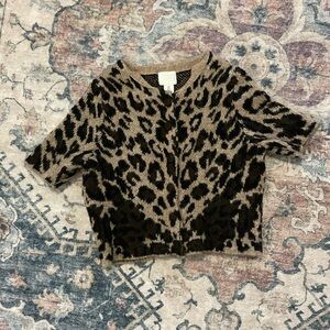 H&M Tan and Black Knit Cardigan